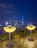 Стол светящийся круглый на металическом основании 60х60х76 Стол светящийся круглый на металическом основании 60х60х76