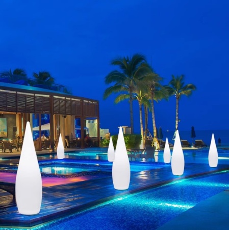 Светильник Капля 45х150 солнечная батарея, RGB